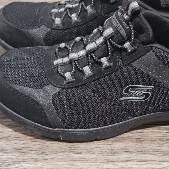 Skechers Arch Fit Refine - Her Best sneakers women's size 7.5 black mesh - Picture 10 of 13
